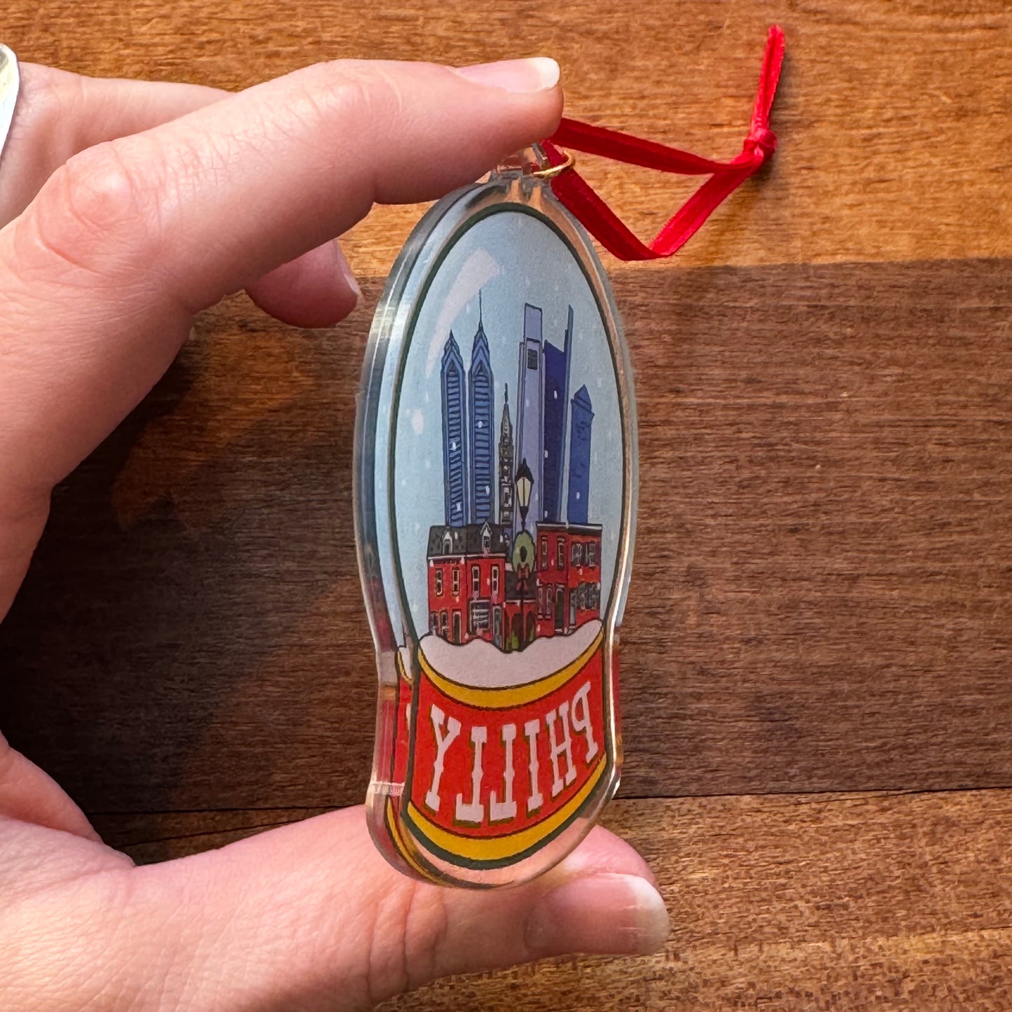 Philly Snowglobe Ornament