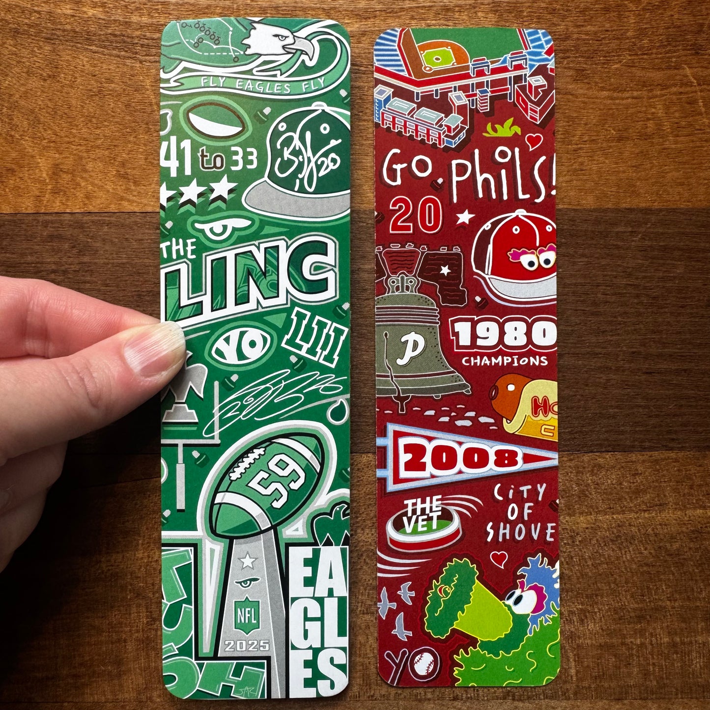 Double-Sided Philly Bookmarks