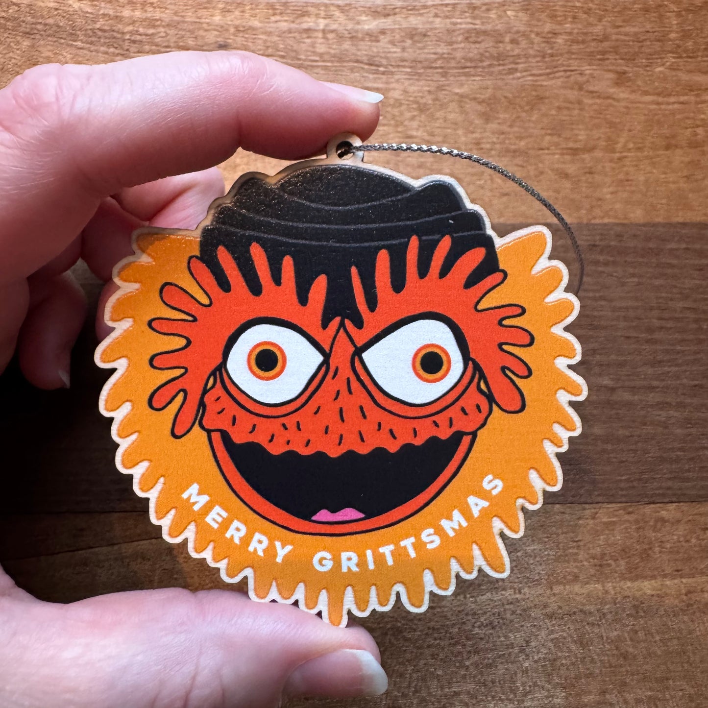 Gritty Wood Ornament