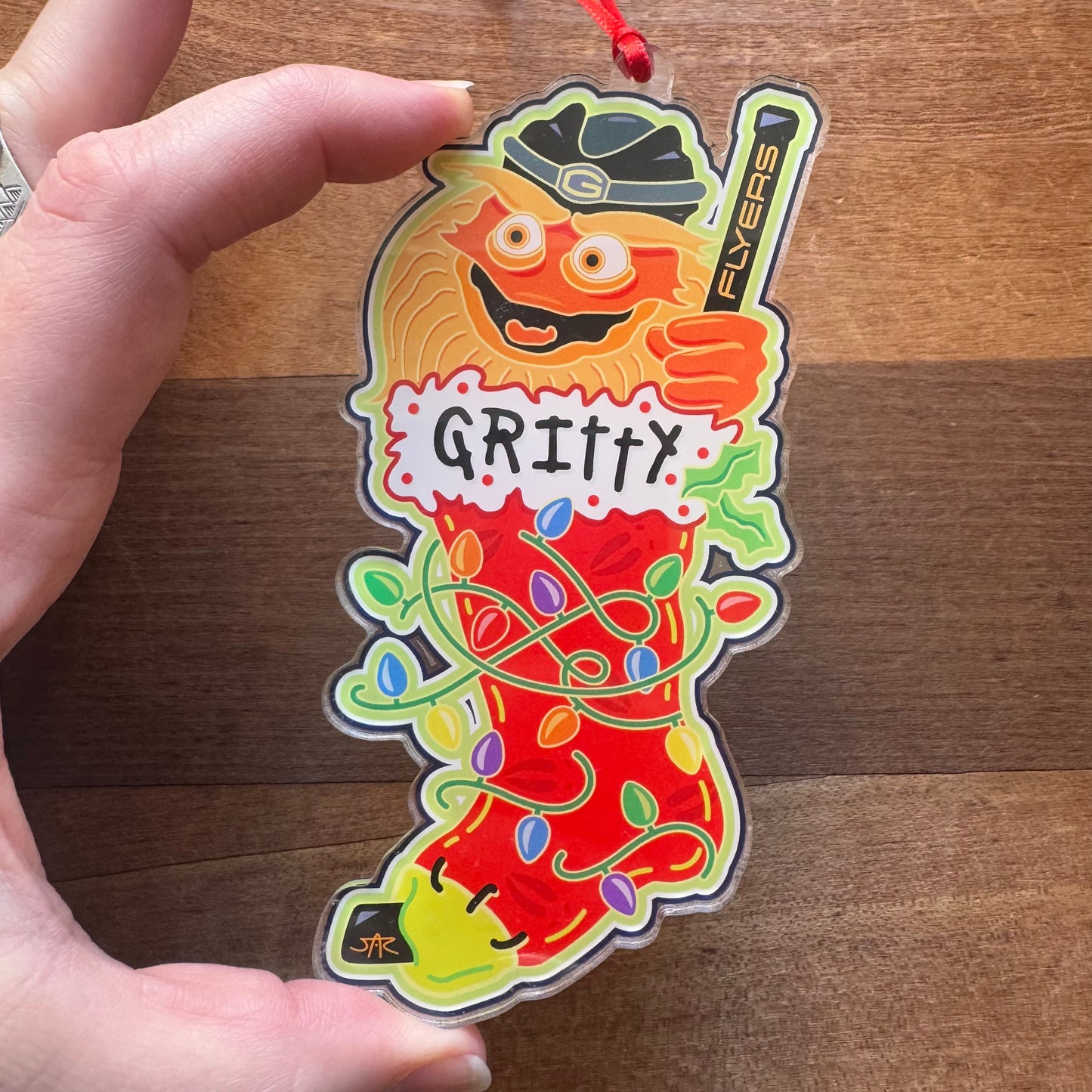 Gritty Acrylic Ornaments
