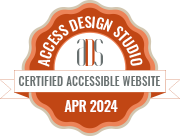 Access Design Studio Certified Accessible Website Badge April 2024