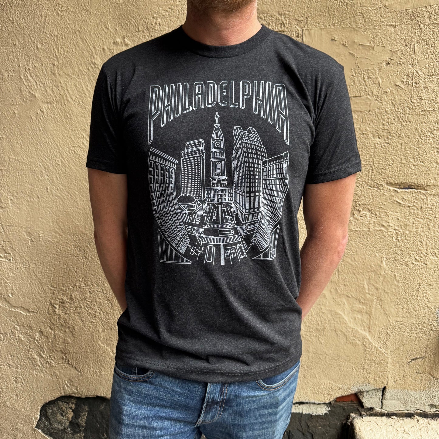 Philadelphia Fish-Eye Skyline T-Shirt