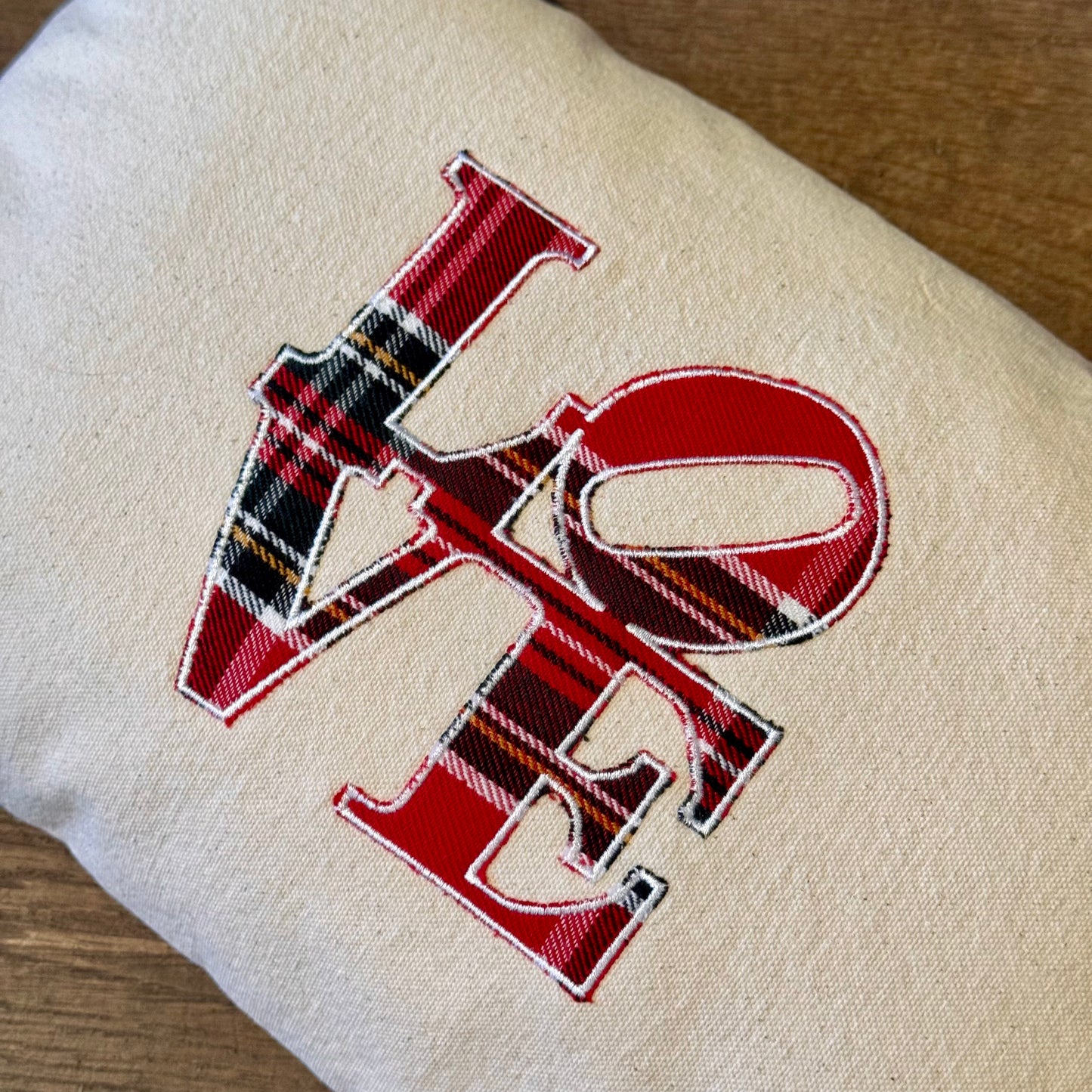 LOVE Plaid Pillow