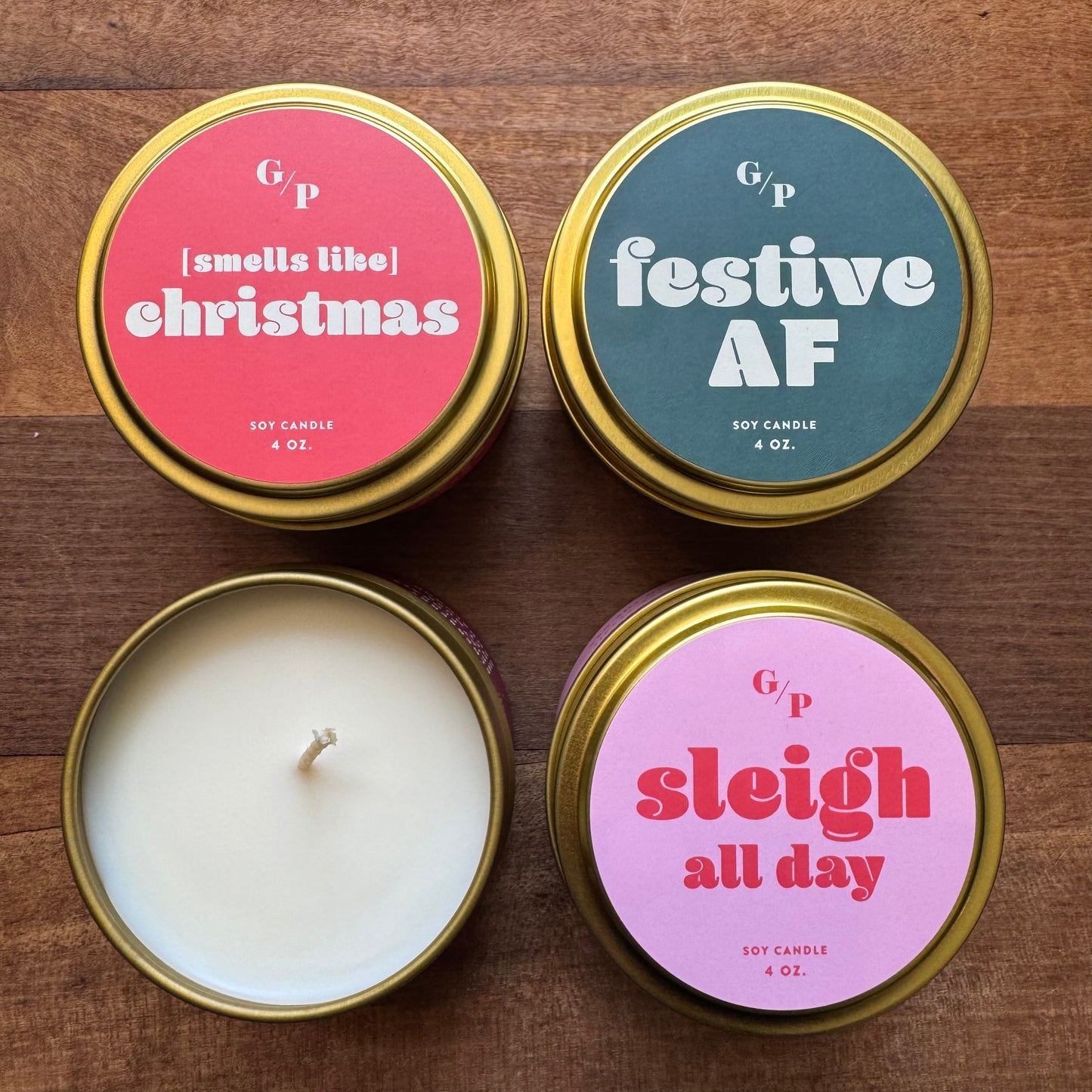 GP Candles-Holiday Tins