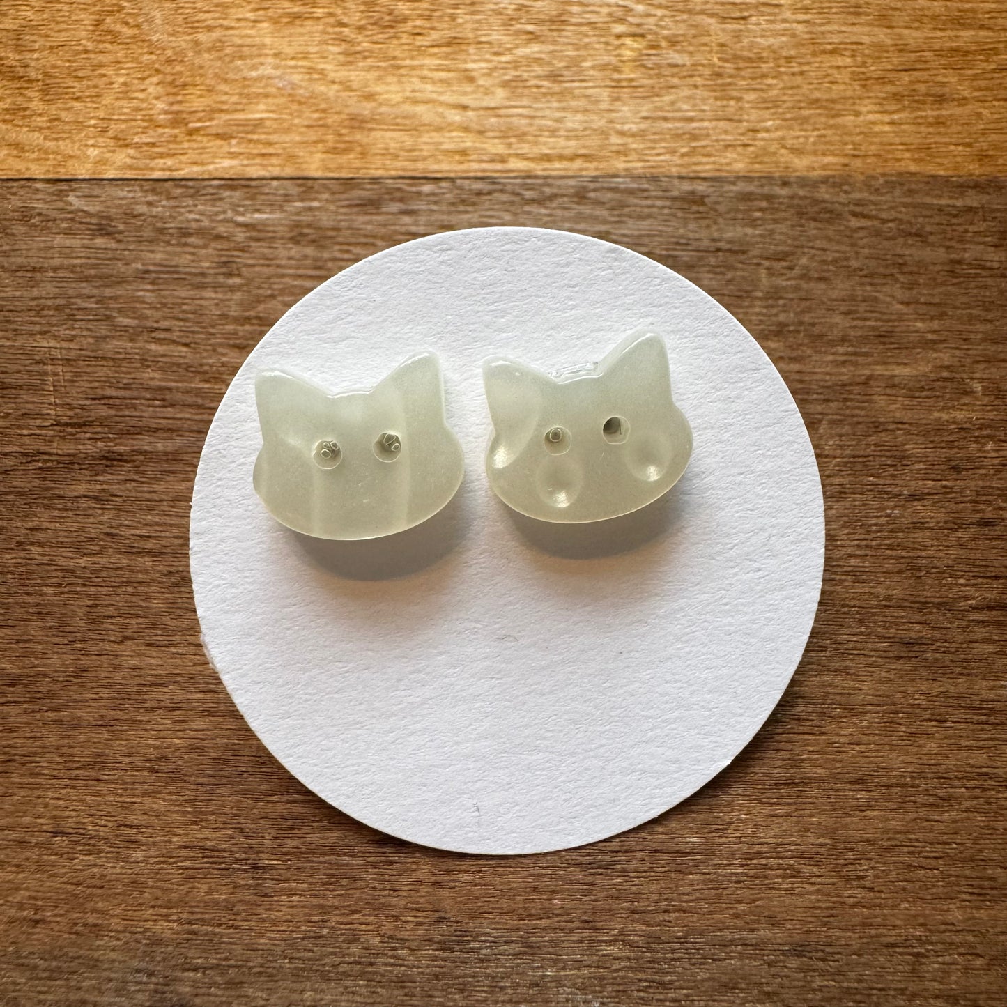 Cat Button Earrings