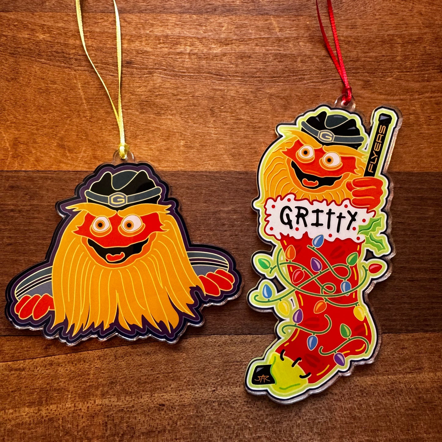 Gritty Acrylic Ornaments