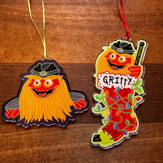 Gritty Acrylic Ornaments