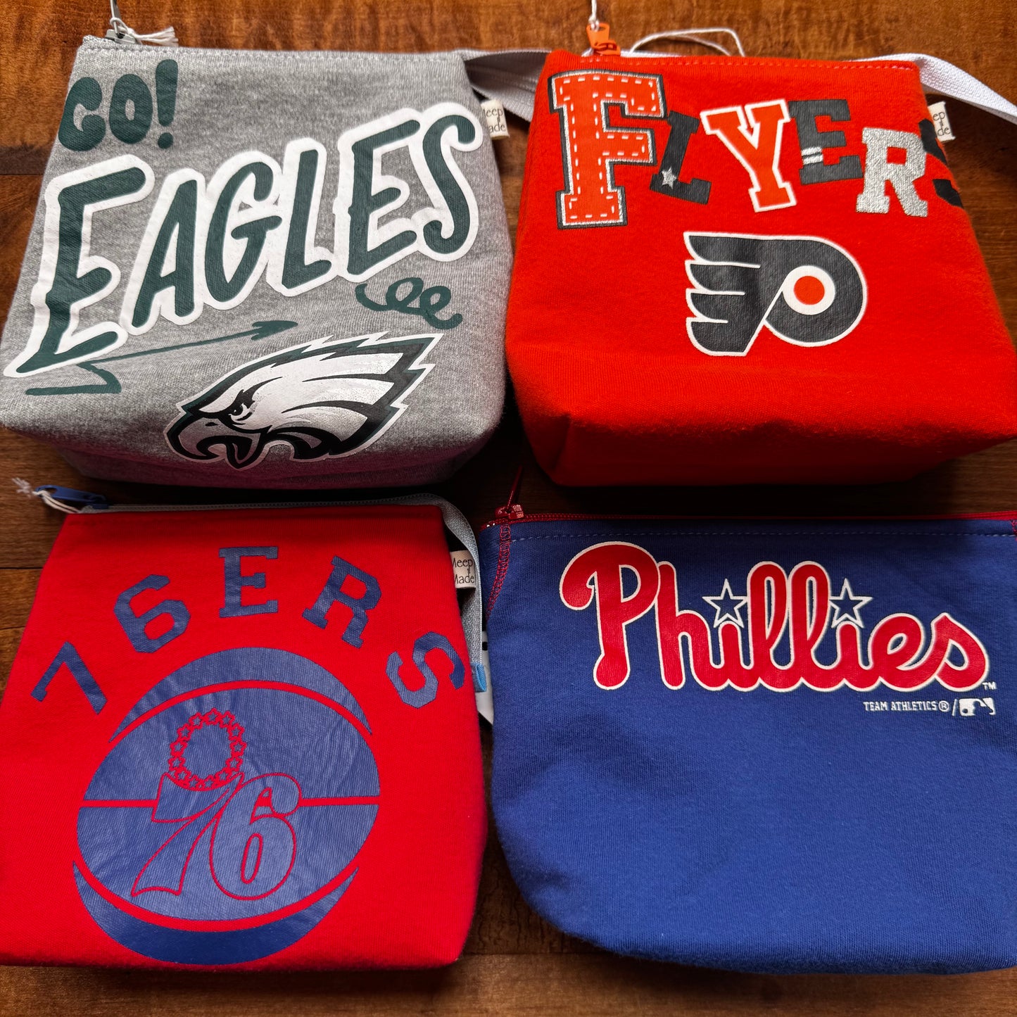 Philly Sports Zipper Pouches