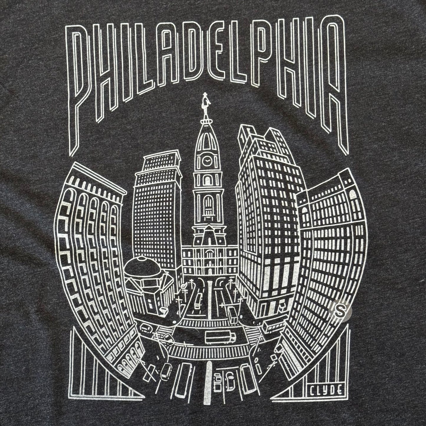 Philadelphia Fish-Eye Skyline T-Shirt