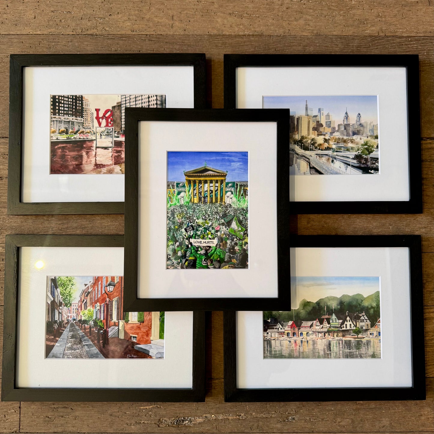 Framed Philly Watercolor Prints