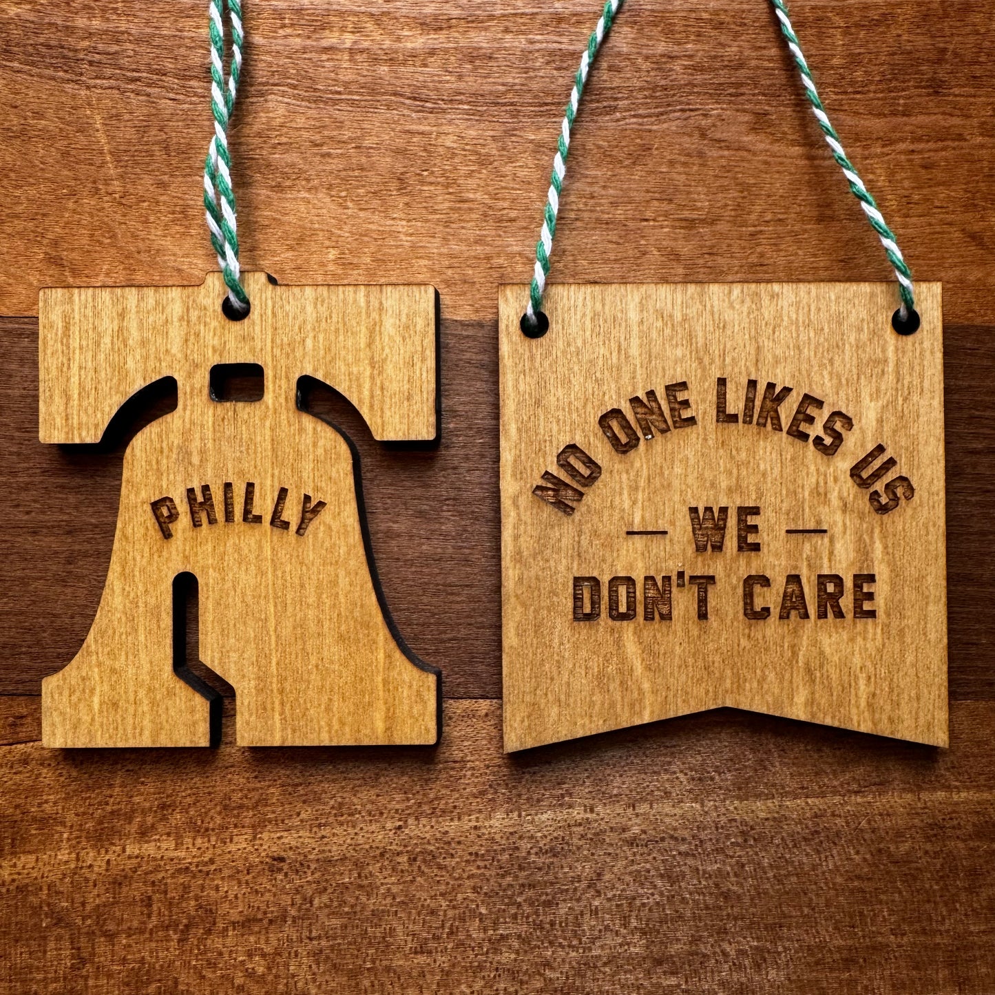 Philly Wood Ornaments