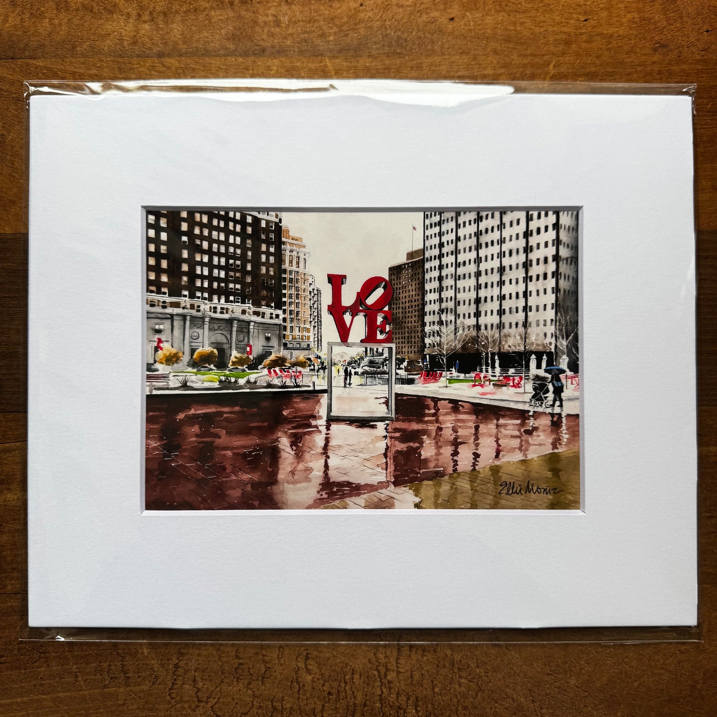 Matted Philly Watercolor Prints