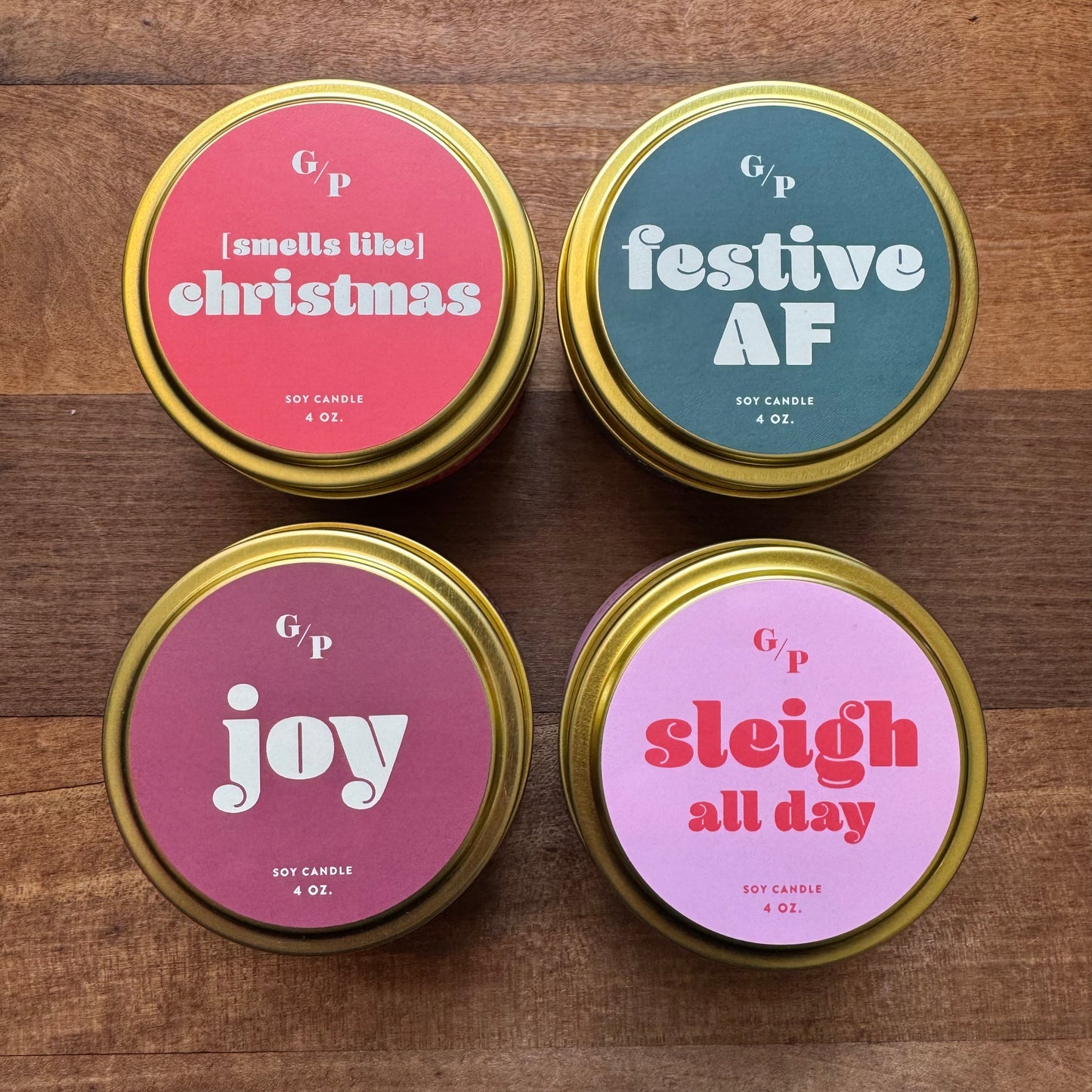 GP Candles-Holiday Tins