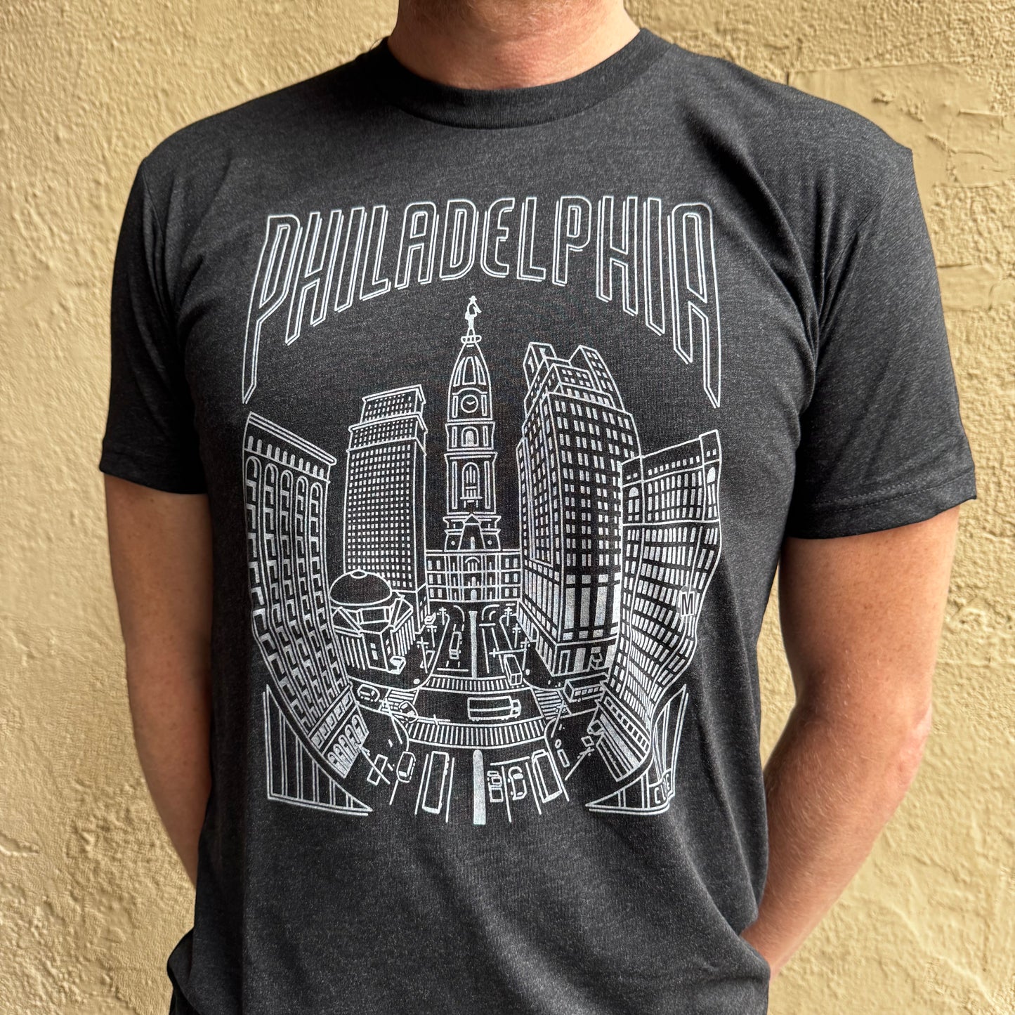 Philadelphia Fish-Eye Skyline T-Shirt