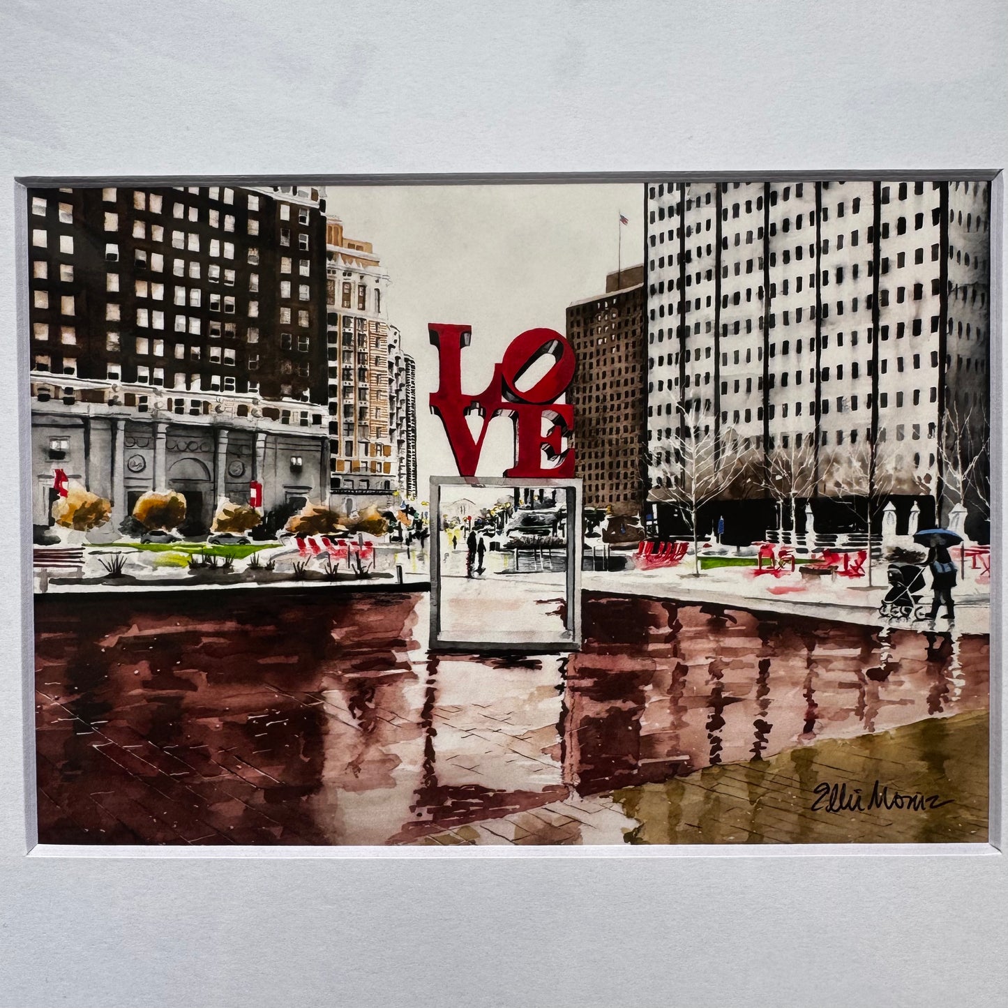 Matted Philly Watercolor Prints