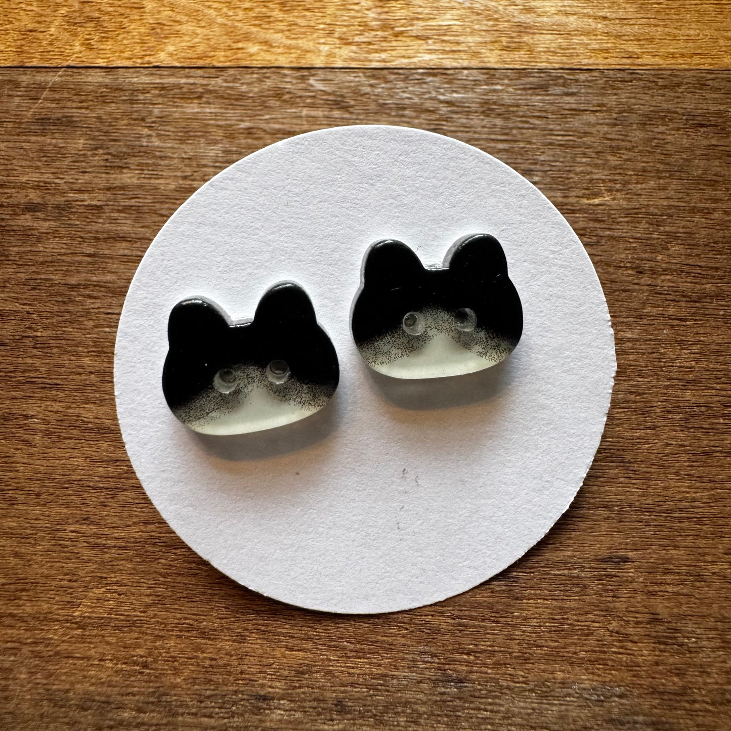 Cat Button Earrings