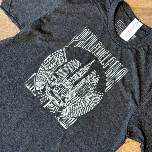 Philadelphia Fish-Eye Skyline T-Shirt
