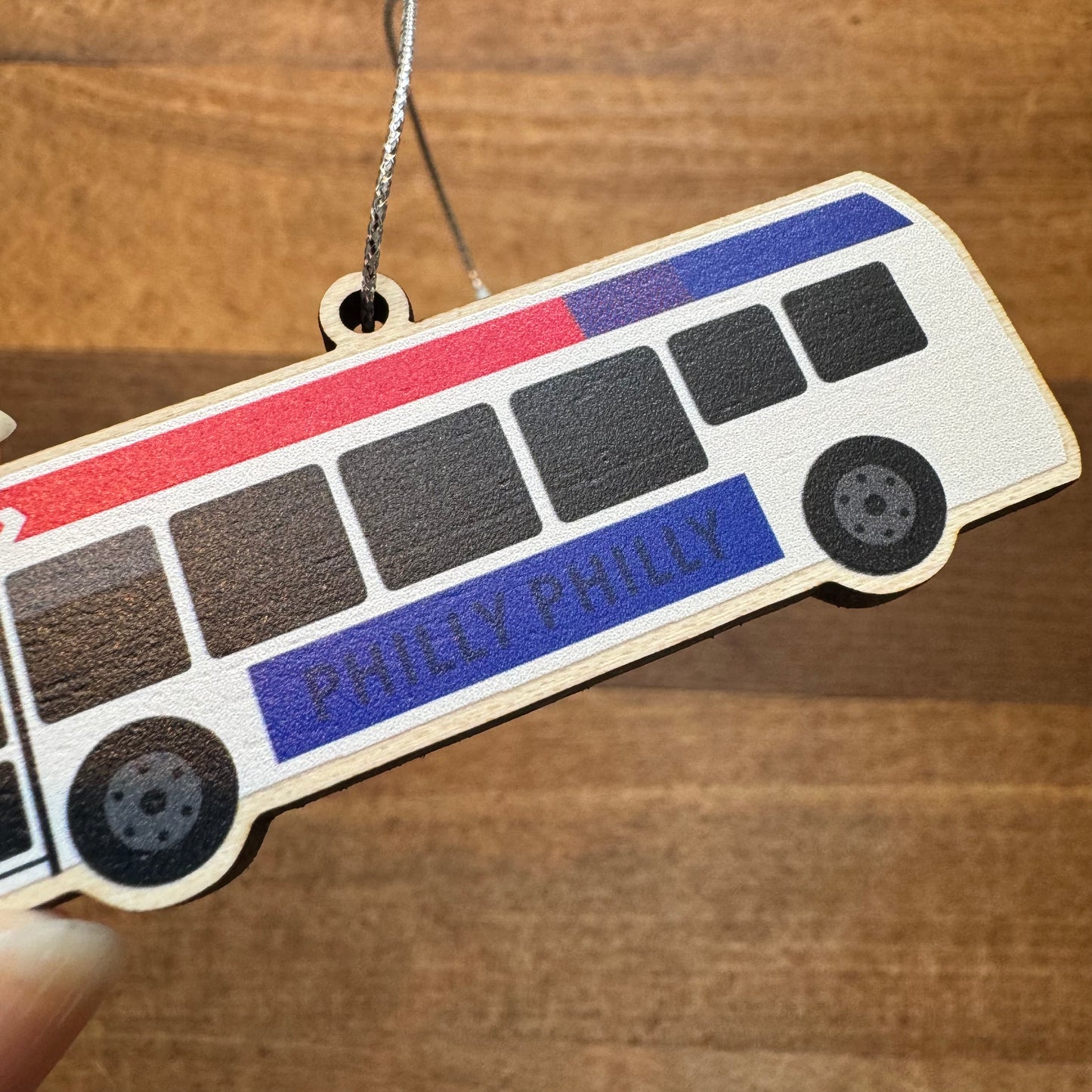 Phanatic & Septa Bus Wood Ornaments