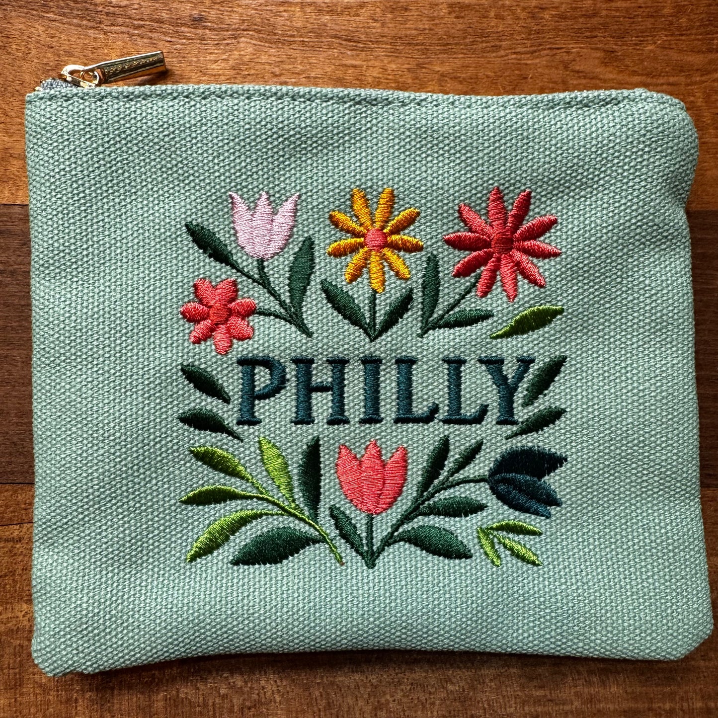 Philly Embroidered Pouches