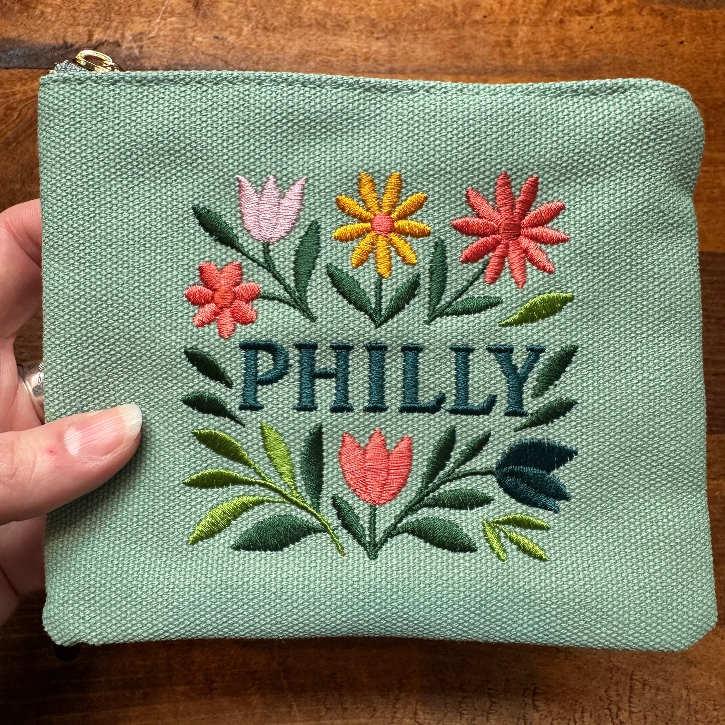 Philly Embroidered Pouches