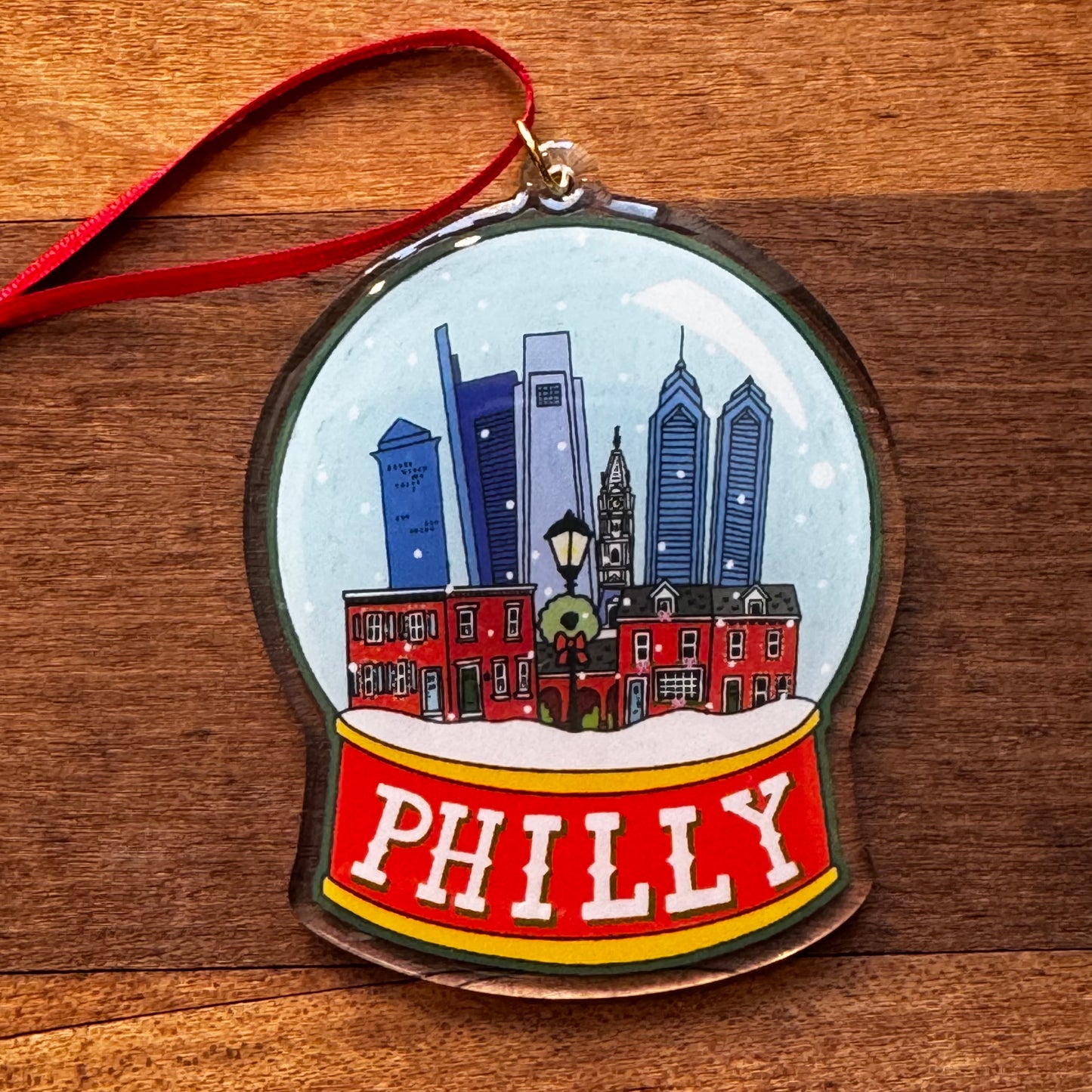 Philly Snowglobe Ornament