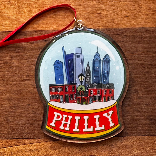 Philly Snowglobe Ornament