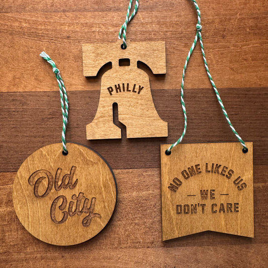 Philly Wood Ornaments