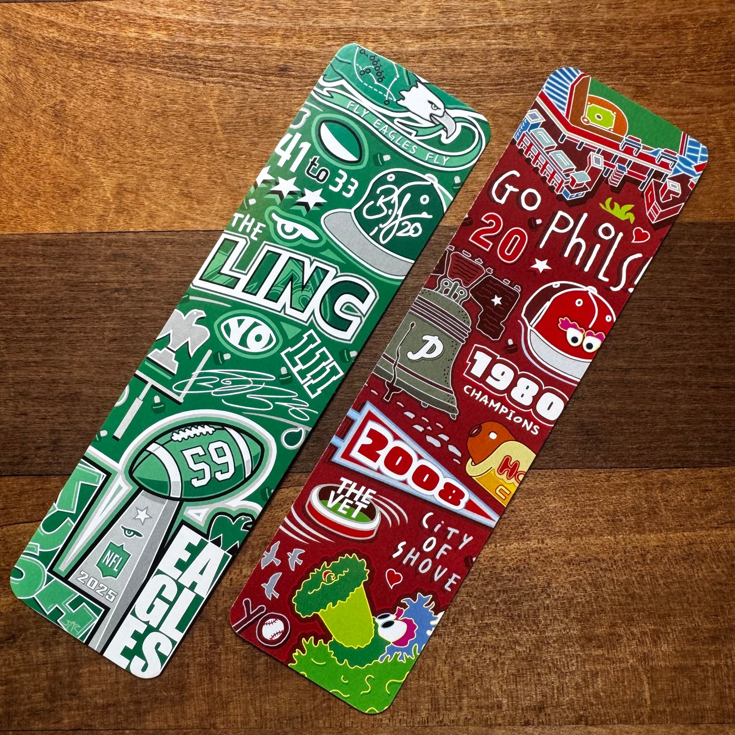 Double-Sided Philly Bookmarks