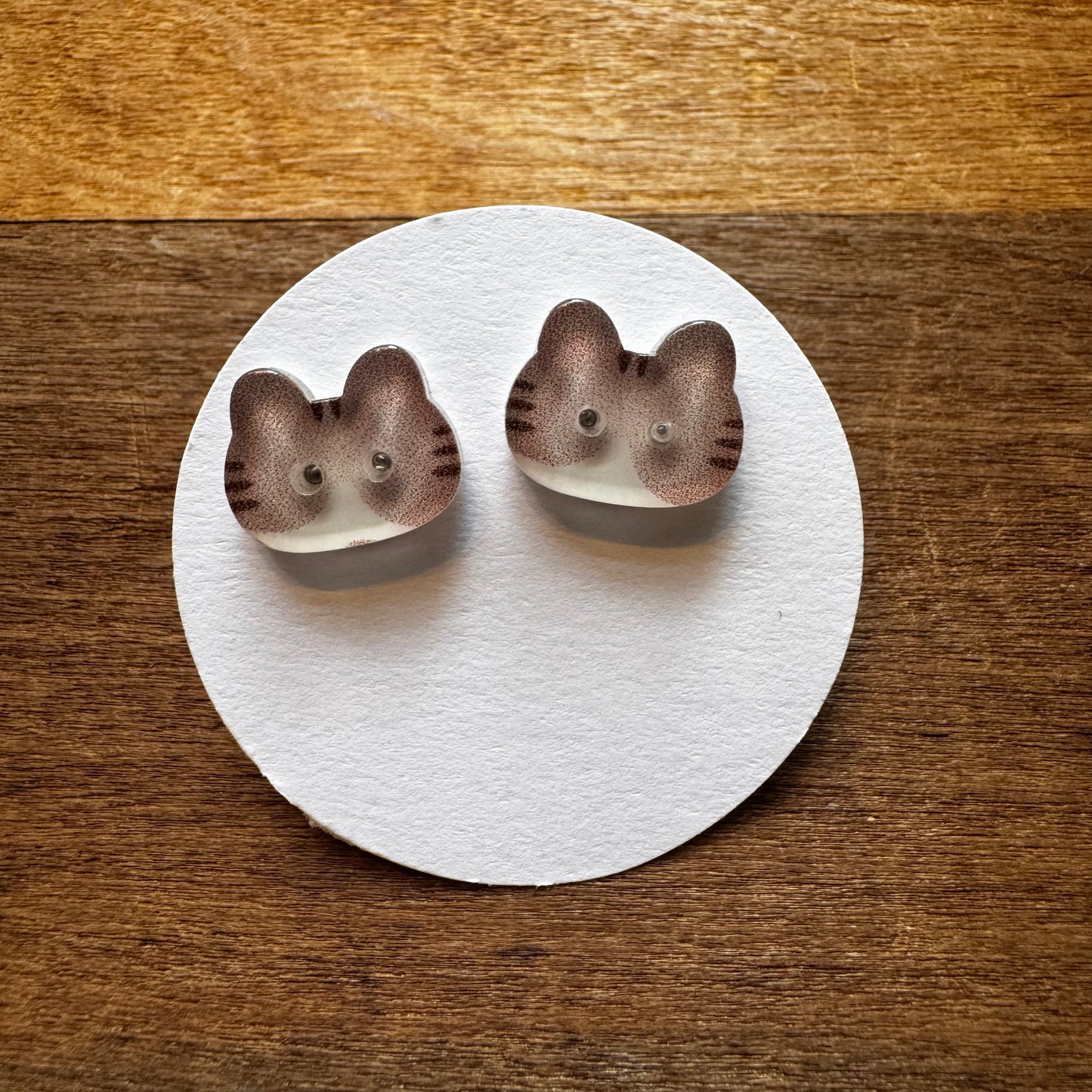 Cat Button Earrings