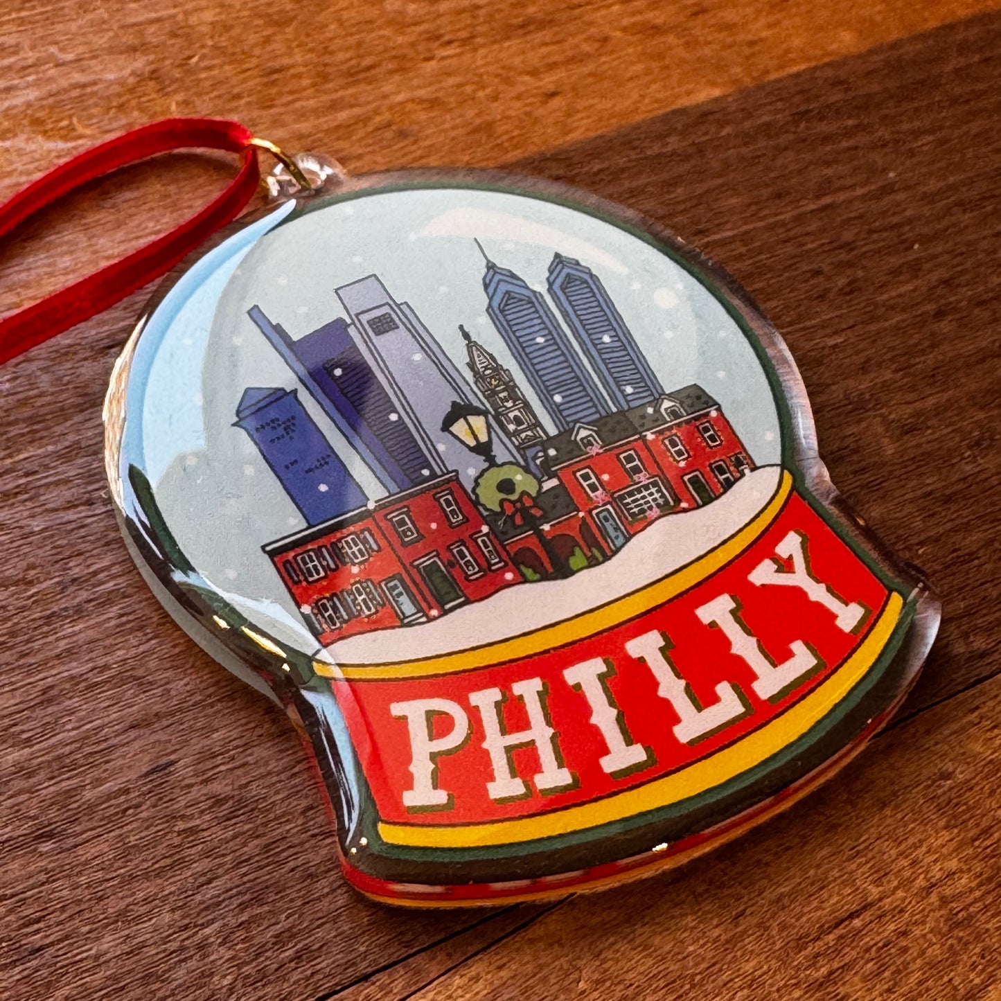 Philly Snowglobe Ornament