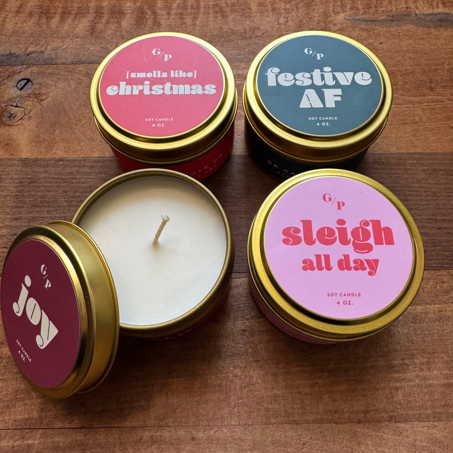 GP Candles-Holiday Tins
