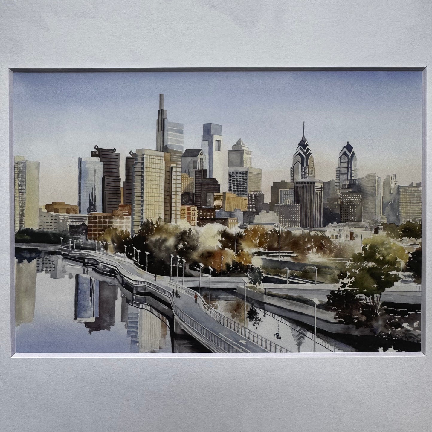 Matted Philly Watercolor Prints