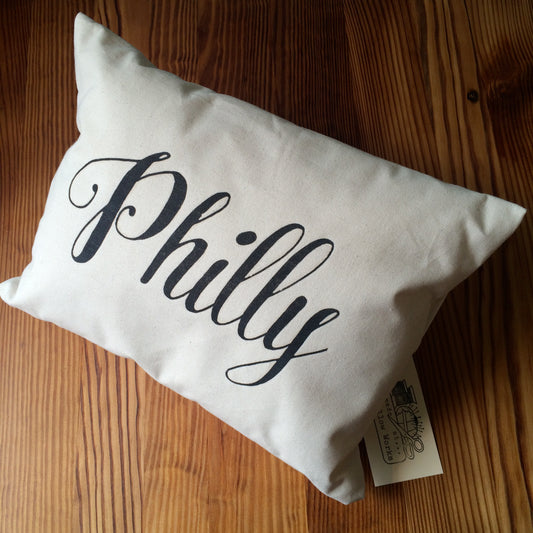 Philly Script Pillow